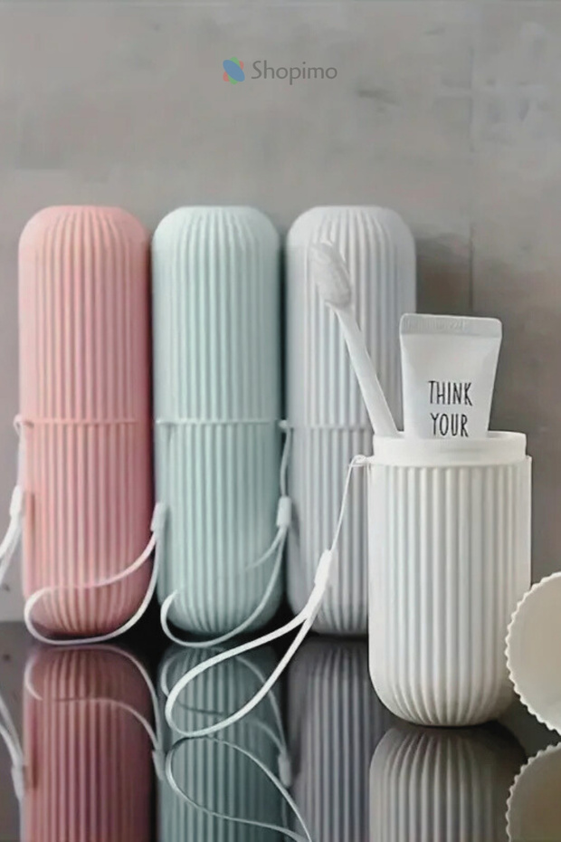 Toothbrush and Paste Travel Box - Practical and Portable Box with Lid - 1