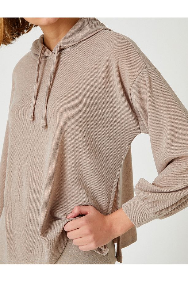 Kapüşonlu Basic Sweatshirt - 5