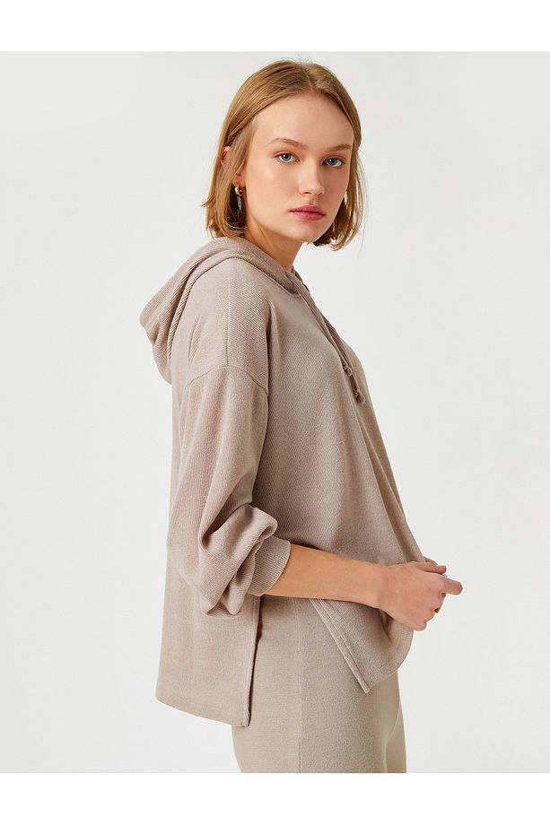 Kapüşonlu Basic Sweatshirt - 2