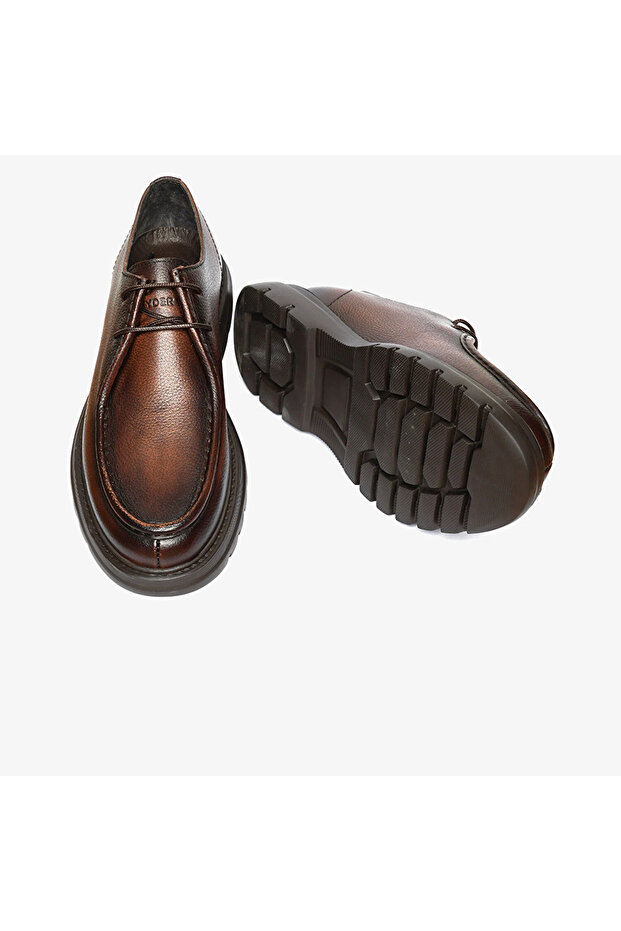 17881 Erkek Kahve Hakiki Deri Klasik Ayakkabı - 7