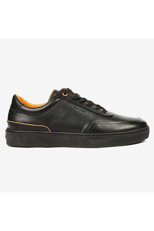 17421 Erkek Siyah Hakiki Deri Sneaker Ayakkabı - 1