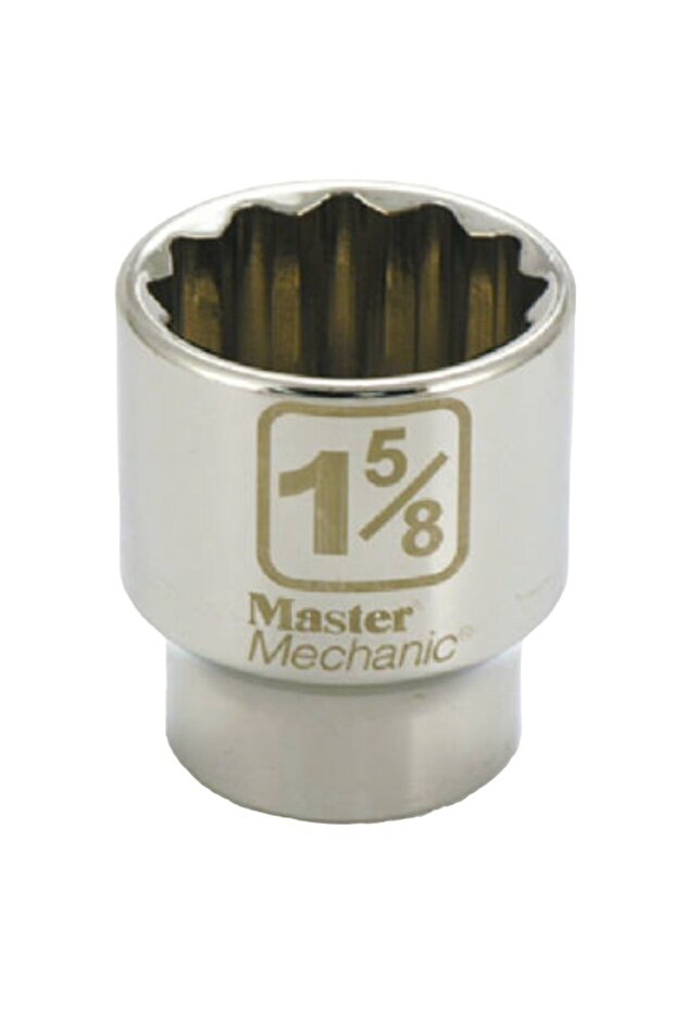 3/4 in. Drive 1-5/8 in. SAE Shallow Socket, Forged Chrome Vanadium Steel, Polished Chrome Finish, Direct Torque Technology, Fits 3/4 in. Ratchets and Breaker Bars, Lifetime