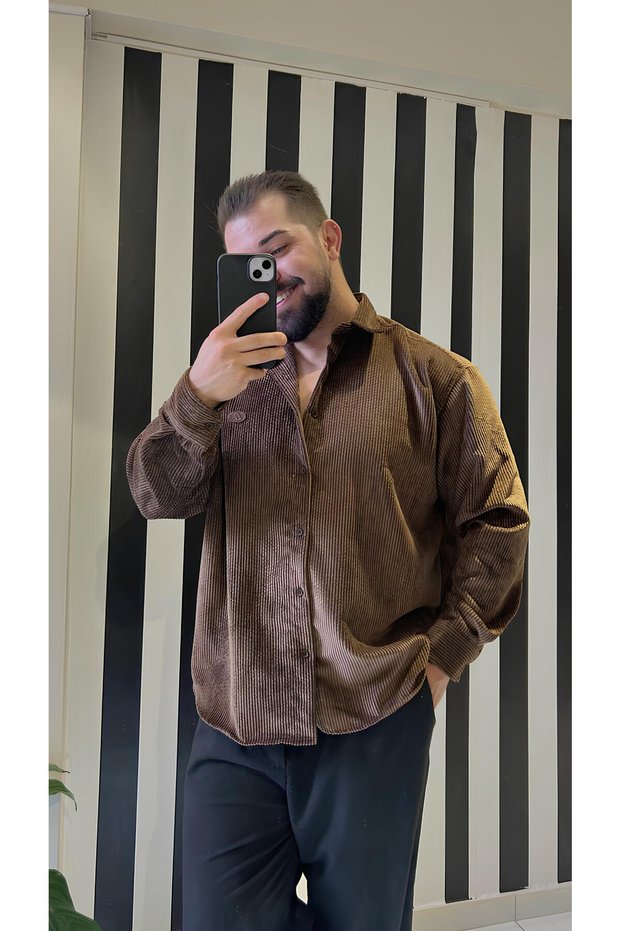 Oversize Velvet Shirt