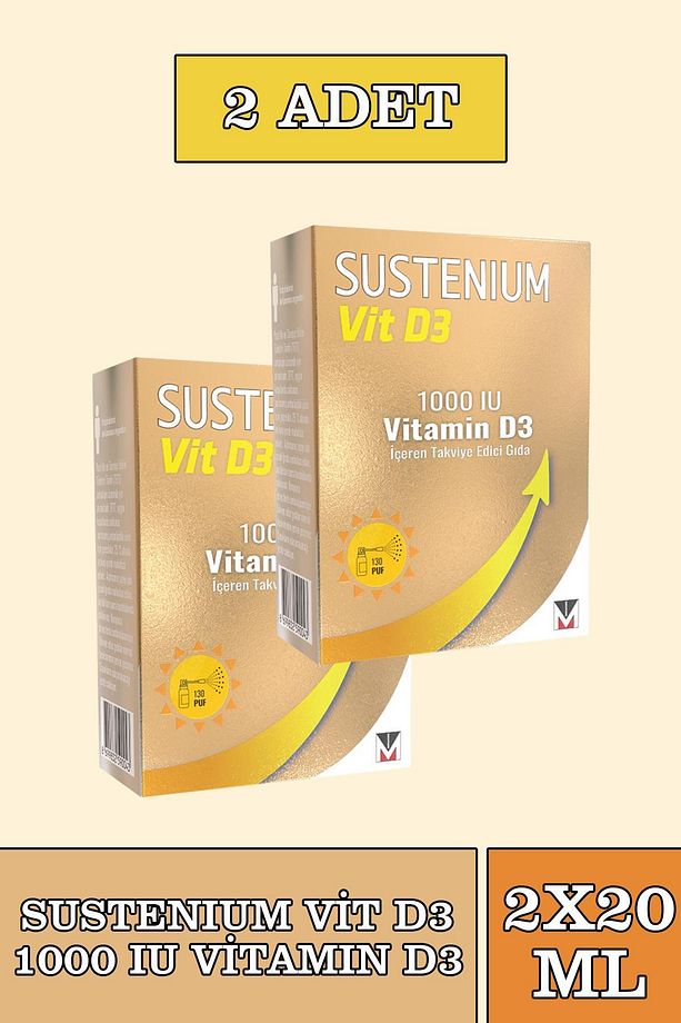 Vitamin D3 1000 IU Sprey 20 ml 2 Adet - 1