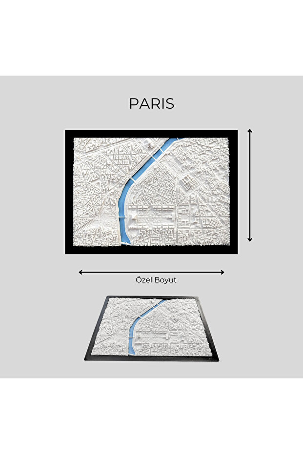 3D PARIS Harita Tablo - 1