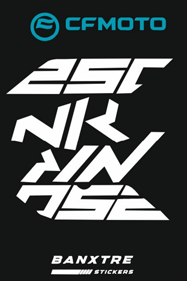 2019-2022 Year Sticker Pack for Cfmoto Nk250 - Original (4 Pieces)