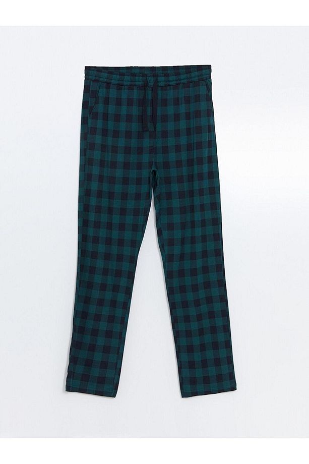 Standart Kalıp Ekose Erkek Pijama Alt - 5
