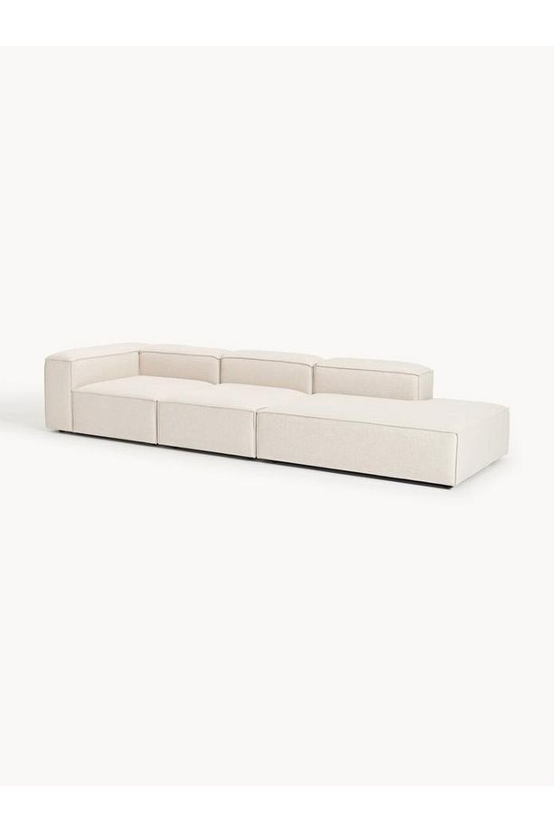 Soft Yumuşak Oturumlu Üç Modüllü Uzanmalı Modüler Kanepe, Keten - InNature Home - 5