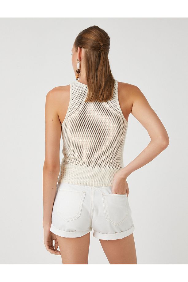 X Şahika Ercümen - File Halter Yaka Atlet - 4