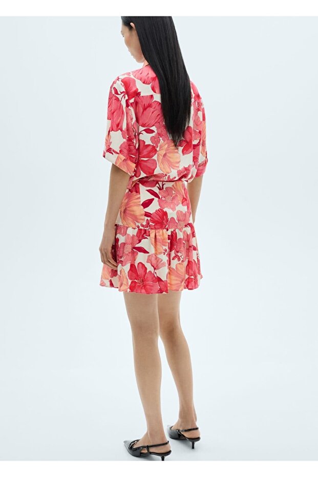 Çiçekli volanlı etek - 4