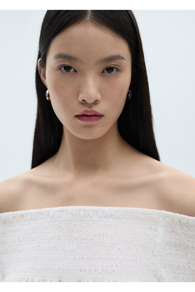 Omuzu açık bluz - 5