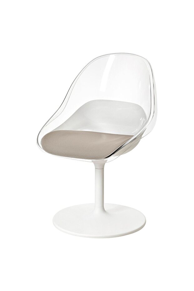 Şeffaf Gövdeli Dönen Sandalye - 2