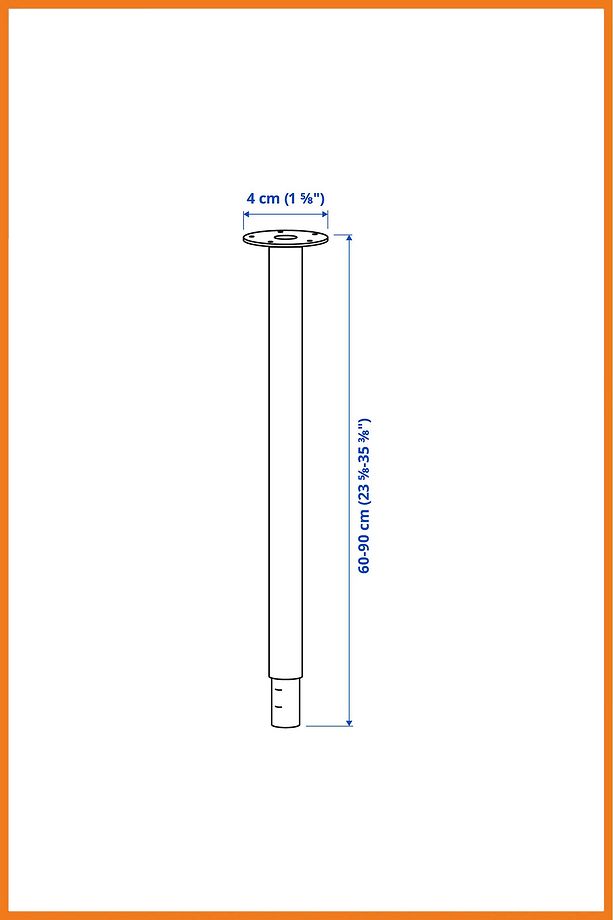 Çalışma Masası Yüksekliği Ayarlanabilir Çelik Ayaklı Bambu Kaplama Sunta Panel 65x93x140 Beyaz - 6