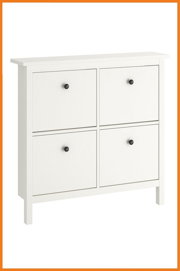 Ayakkabı Dolabı 4 Kapaklı Ayaklı Kulplu Ayakkabılık 107x101x22 Cm Beyaz - 1
