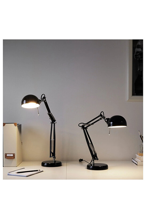 FORSÅ siyah 35 cm çalışma lambası - 3