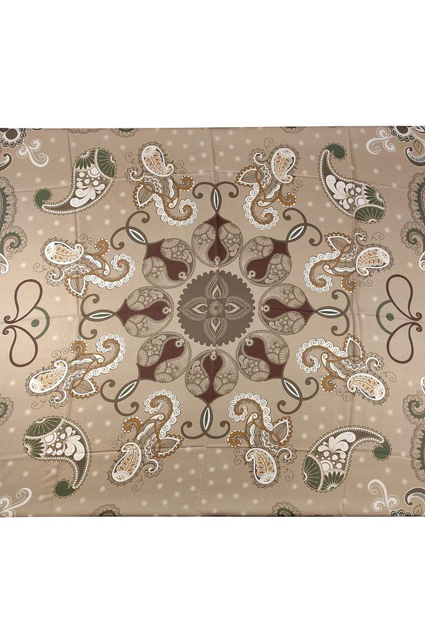 Mısırlı Eşarpları Mısırlı Eşarp Alize Krep Etnik Desenli Eşarp 140x140 Cm - 4