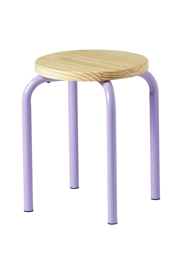 DOMSTEN tabure, lila-çam, 45 cm - 1