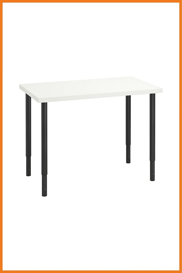 Çalışma Masası Yüksekliği Ayarlanabilir Çelik Boru Ayaklı Mdf Panel Bilgisayar Çizim 60x93x100 Beyaz - 1