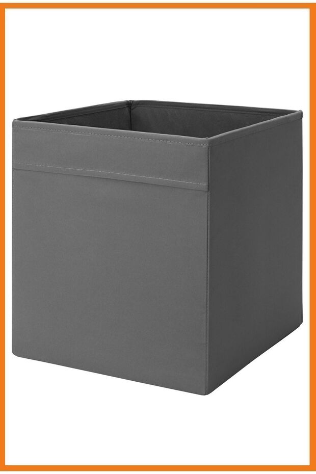 Drena Box 33 X 38 X 33 Cm Polyester Dark Gray