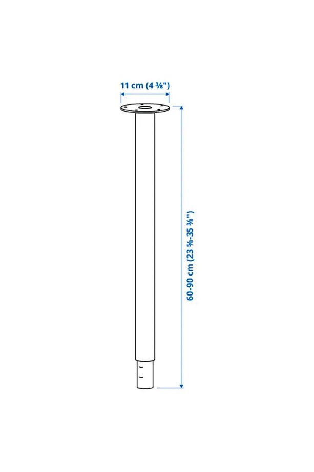 Olov Ayarlanabilir Ayak Siyah 60-90 Cm Yükseklik Ayarlı Çelik Masa Çalışma Masası Ayağı 1 Adet - 3