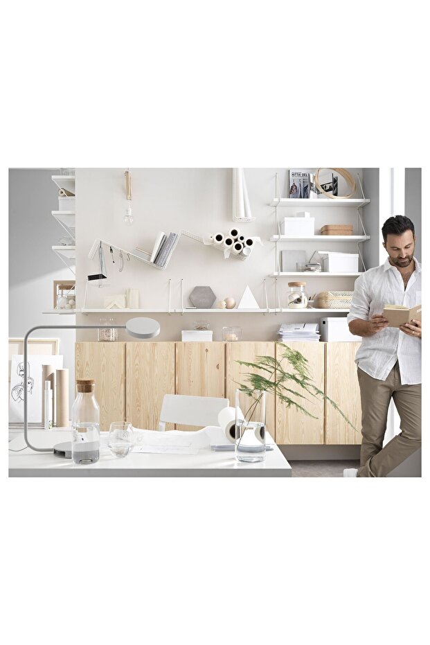 kapaklı dolap, çam, 80x30x83 cm masif çam - 4