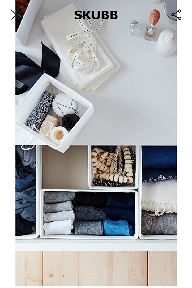 مجموعة صناديق STD Skubb، باللون الأبيض الكلاسيكي - 3