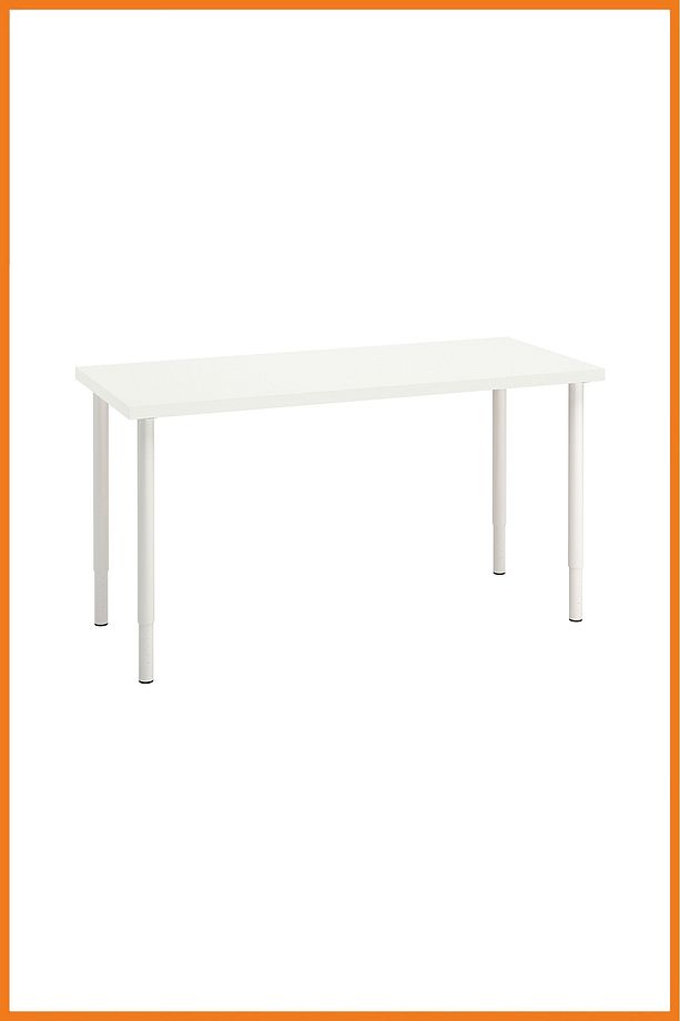 Çalışma Masası Yüksekliği Ayarlanabilir Çelik Ayaklı Sunta Panel Bilgisayar Çizim 60x93x140 Beyaz - 1