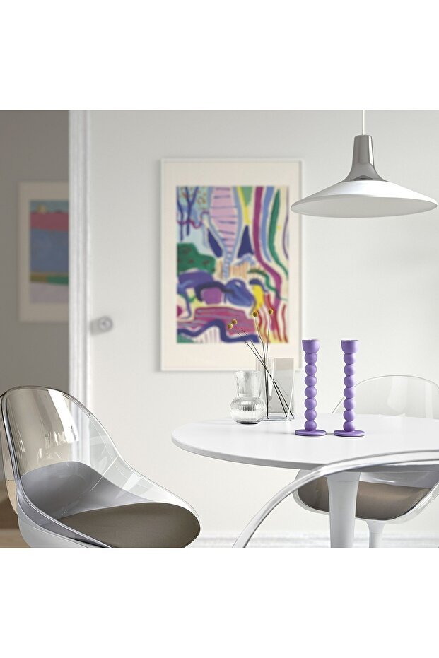ELDIGHET şamdan, lila, 27 cm - 2