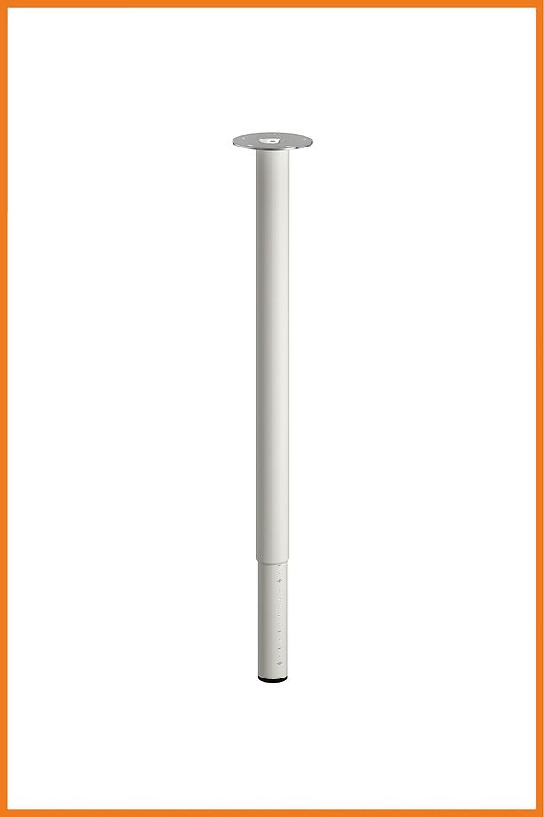 Çalışma Masası Yüksekliği Ayarlanabilir Çelik Ayaklı Sunta Panel Bilgisayar Ders 60x93x100 Beyaz - 3