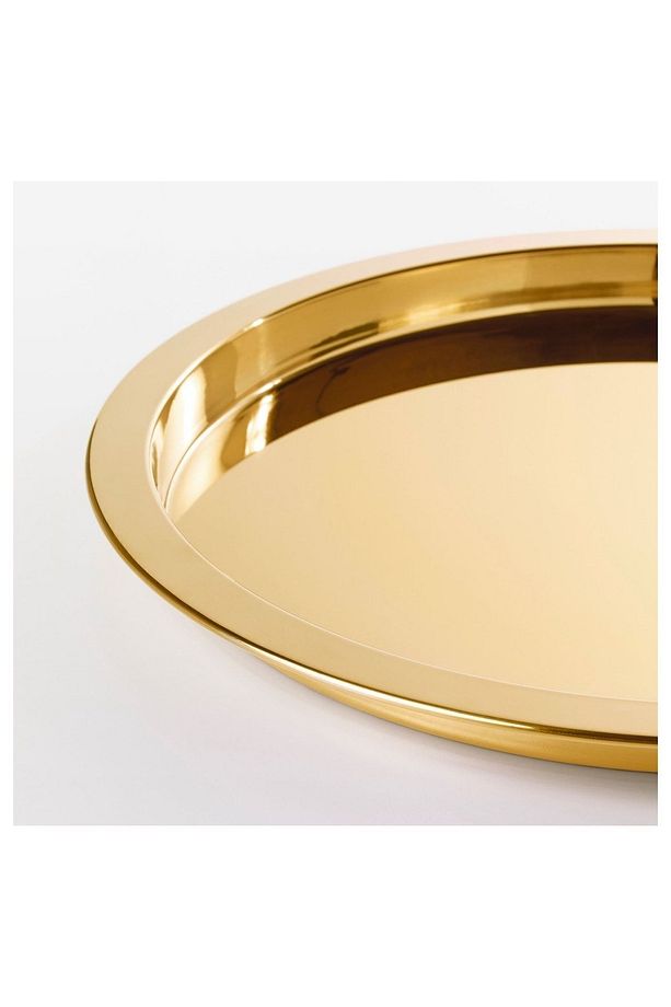 Sunum Tepsisi Gold Glattis Söz Nişan Tepsisi Dekoratif Tepsi Softa Mutfak - 6