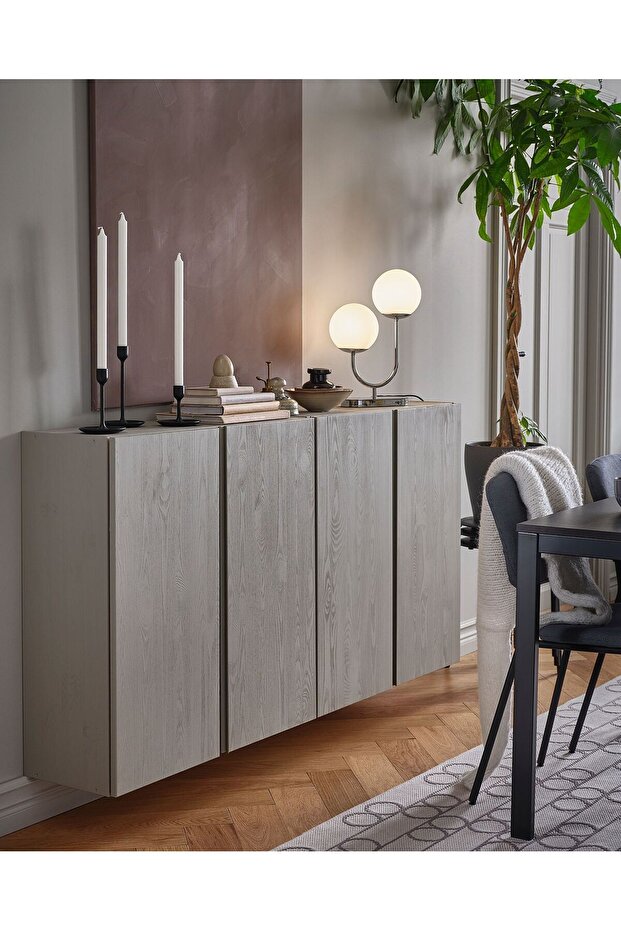 kapaklı dolap, çam, 80x30x83 cm masif çam - 5