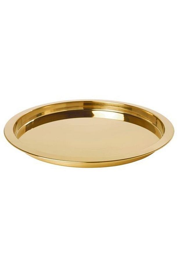 Sunum Tepsisi Gold Glattis Söz Nişan Tepsisi Dekoratif Tepsi Softa Mutfak - 2