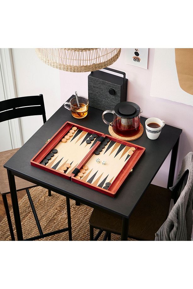 Bar masası ve tabure seti, siyah, 2 tabureli, 67x67 cm - 4