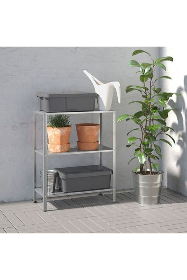 Moye Store Hyllis Bahçe Balkon Açık Raf Ünitesi 27 X 60 X 74 Galvanizli Çelik - 2