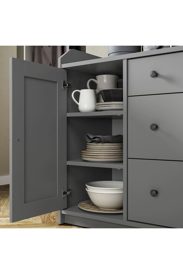 dolap, gri, 140x84 cm - 7