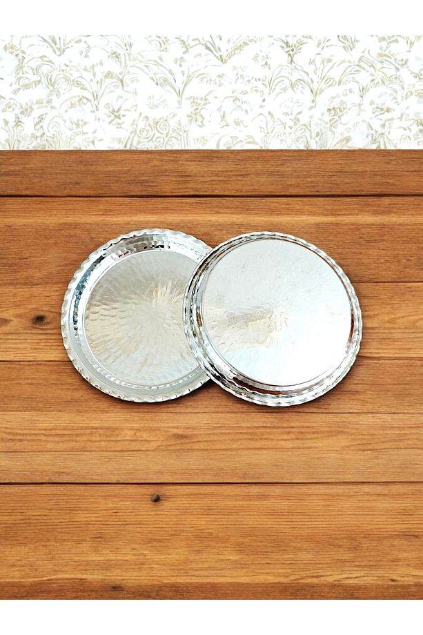 Bakır Servis Tabak, Künefe Tepsi 18 cm - 2