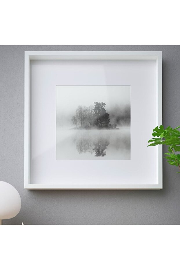 Sannahed 50x50 Cm White Flower Goods Can Be Installed Deep Box Frame Wooden Photo Picture Frame