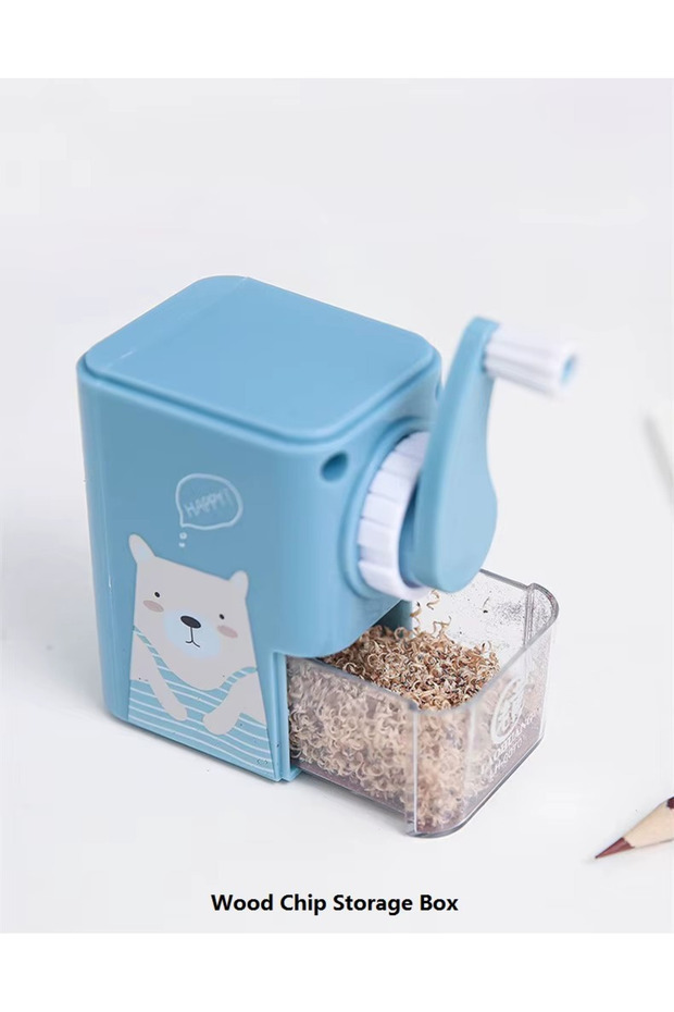 مبراة أقلام الرصاص المثالية لسطح المكتب مع درج القمامة - صورة ملونة، LH0070 - 4