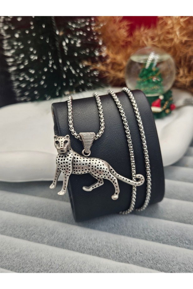 قلادة رجالية منقوشة بنقشة الفهد - 2