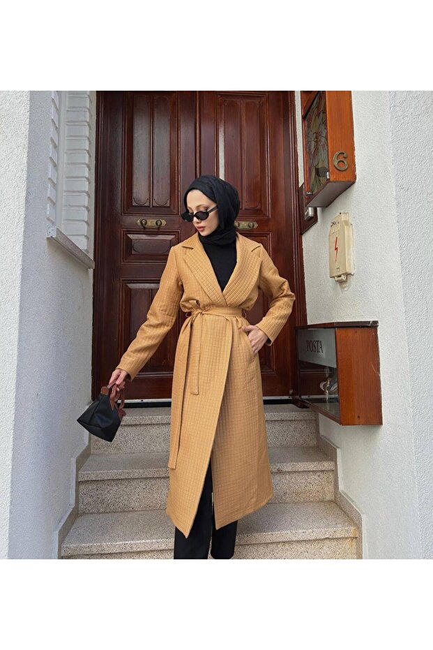 Vesta Quilted Trench Coat Tns-4344