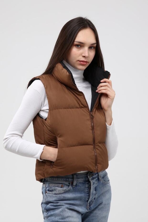 Kadın Bakır Şişme Yelek - 5