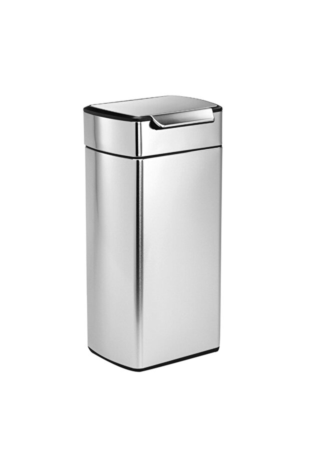 Rectangular Touch-Bar Stainless Steel Trash Can - 2