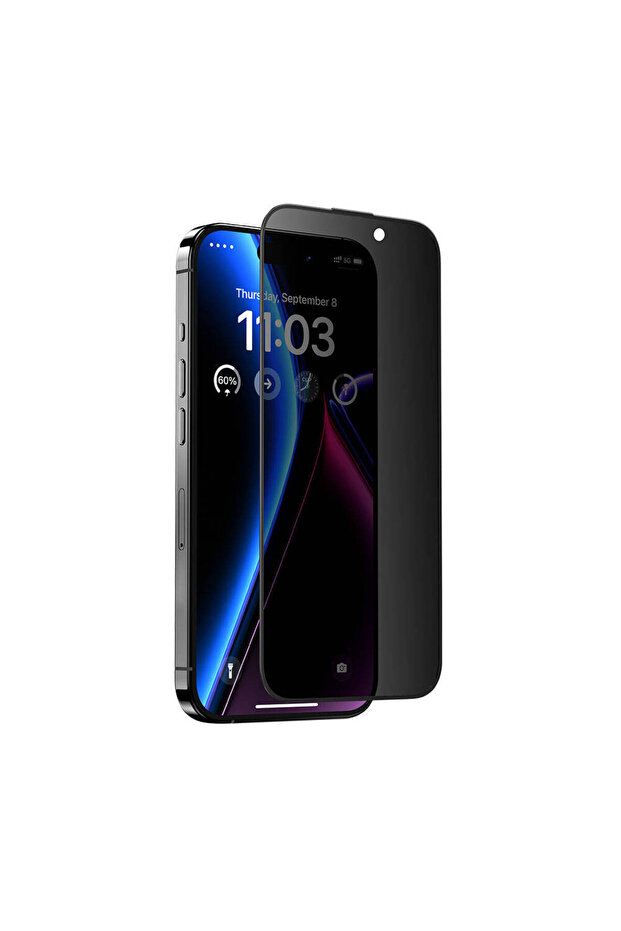 واقي شاشة من الزجاج المقوى حصريًا V-pro Privacy Ghost متوافق مع iPhone 15 Pro Max