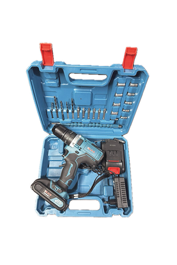 Şarjlı matkap çift akü uç setli - 1