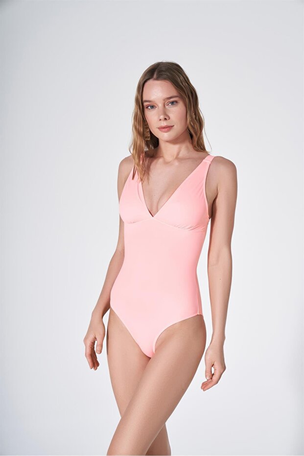 Miramas V-Neck Swimsuit Sorbet Pink