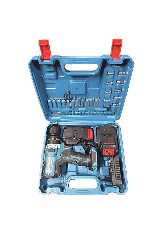 Şarjlı matkap çift akü uç setli - 2