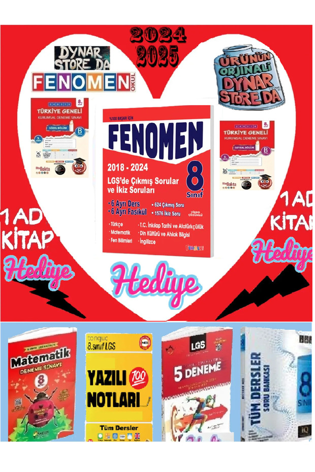 FENOMEN 8.SINIF ÇIKMIS SORULAR VE IKIZ SORULAR VE ( T-M-F-İ-İ-D) + NARTEST KURUMSAL DENEME HEDİYE - 5