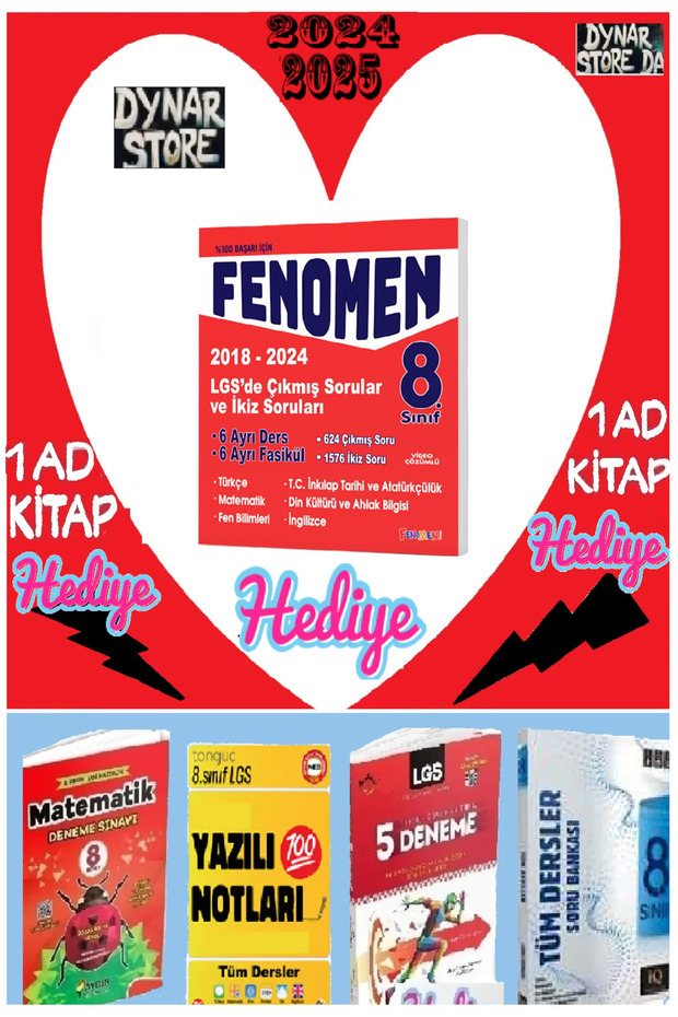 FENOMEN 8.SINIF ÇIKMIS SORULAR VE IKIZ SORULAR VE ( T-M-F-İ-İ-D) + NARTEST KURUMSAL DENEME HEDİYE - 6