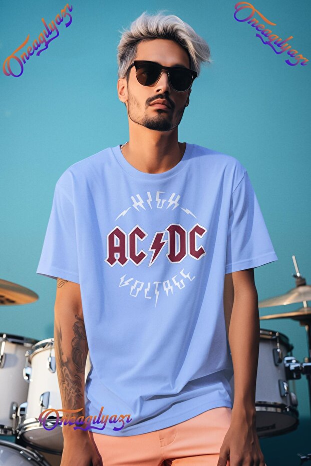 Ac Dc Printed Oversize T-Shirt
