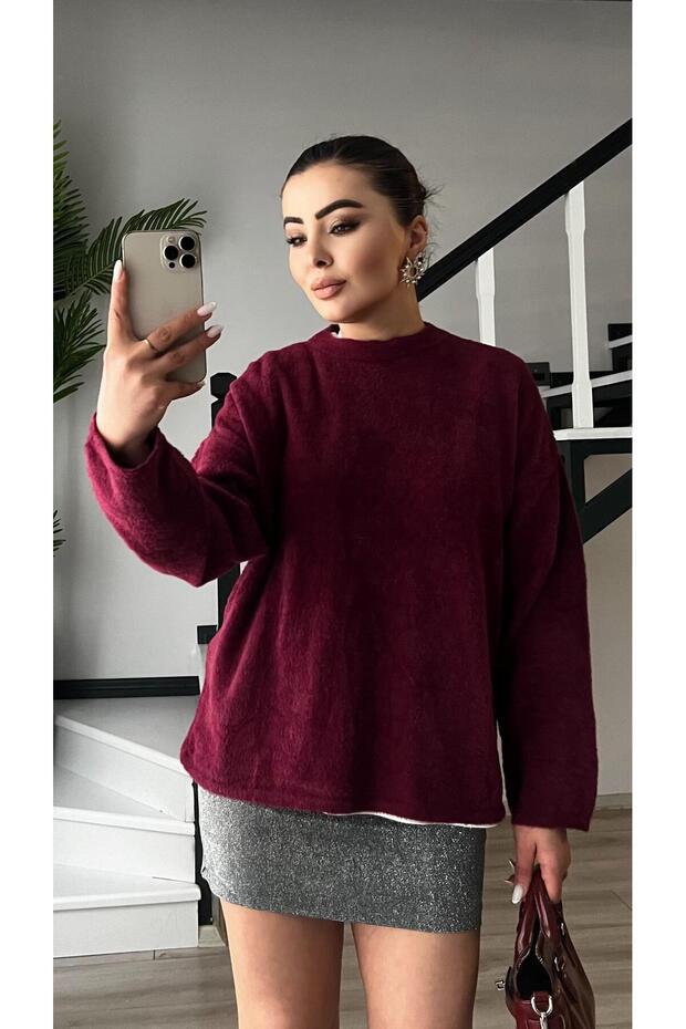 Bordo Sakallı Basic Kazak - 2